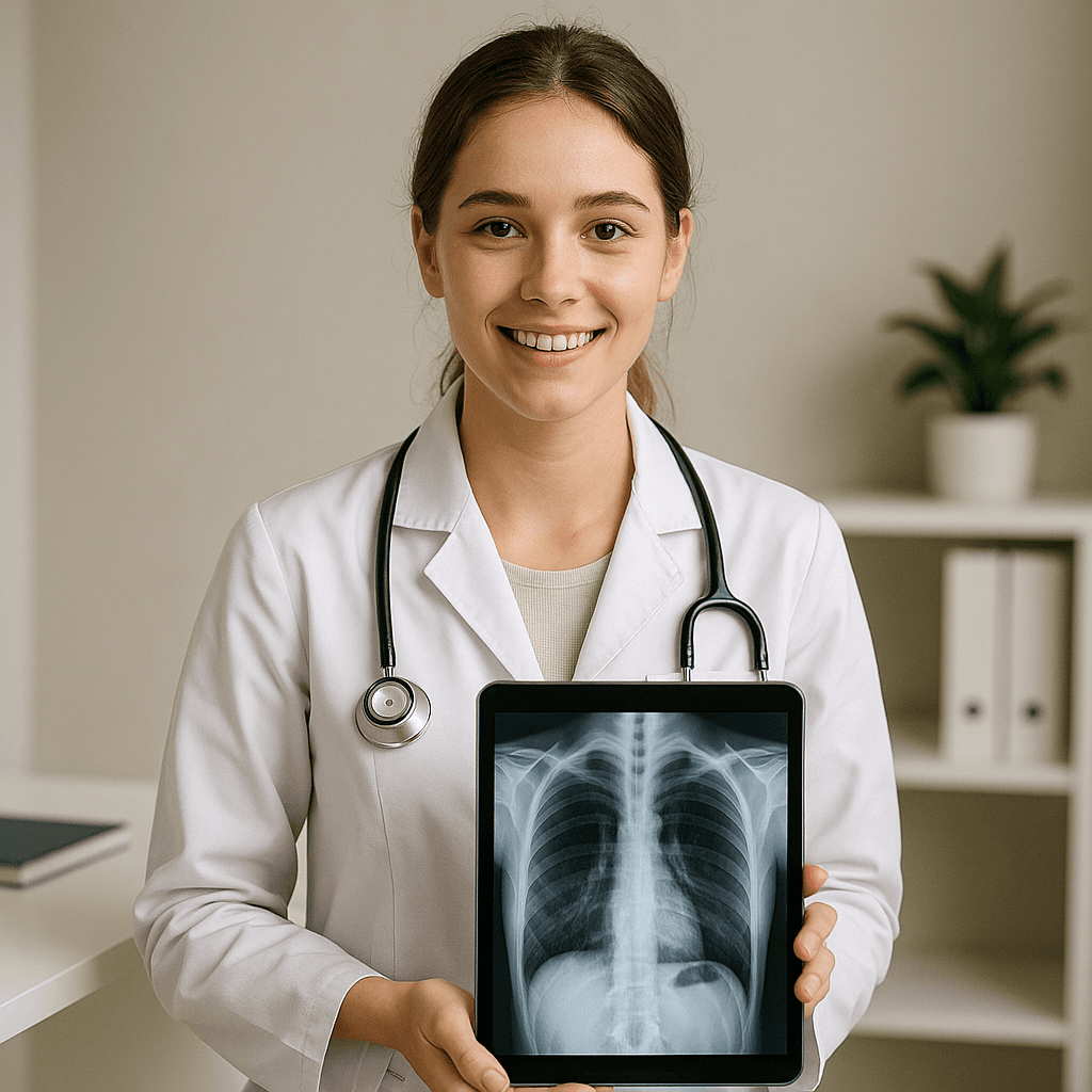 Interface do sistema Pront+ com prontuários e agenda